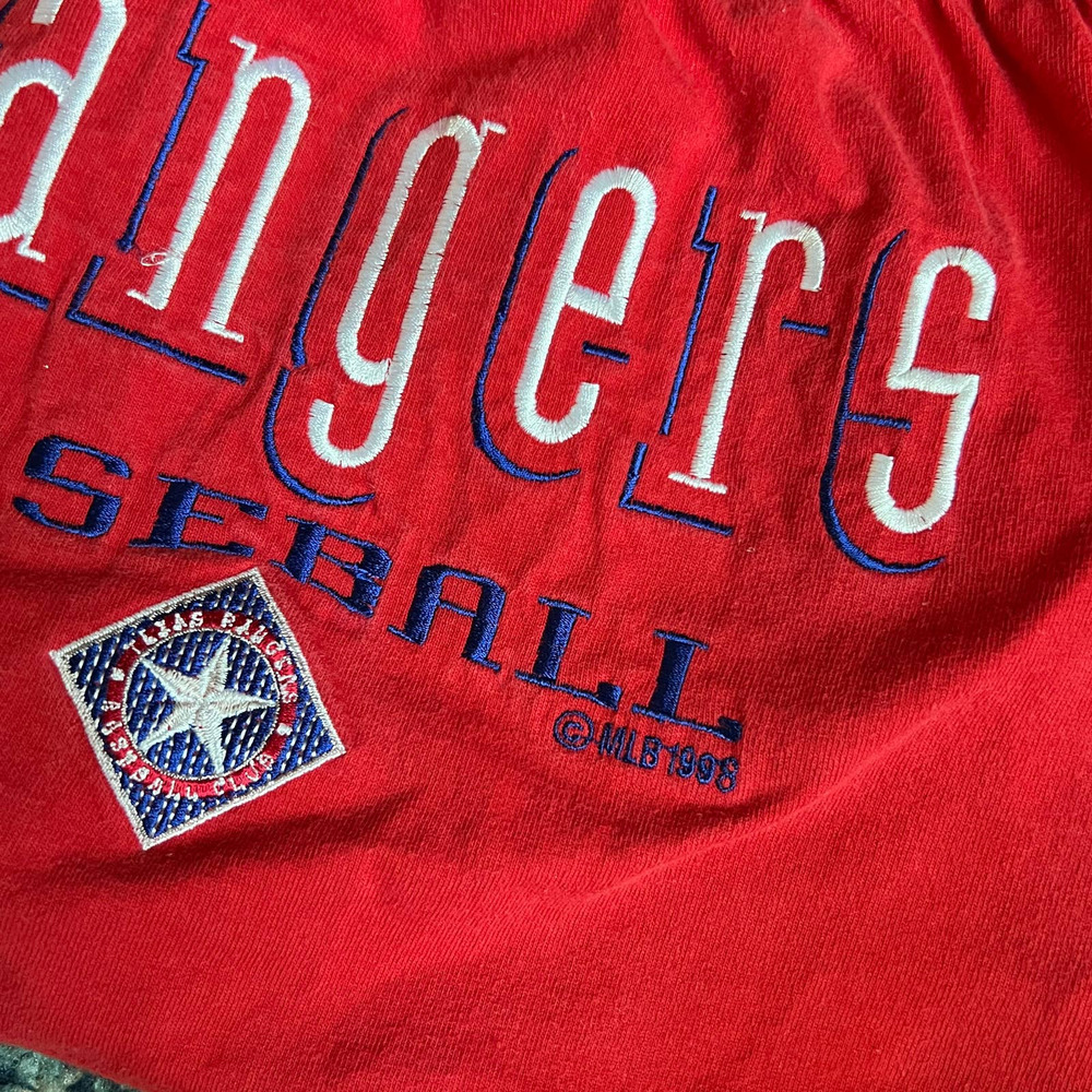Vintage 1999 Texas Rangers Embroidered Strapless Mini Dress - Picture 5 of 5